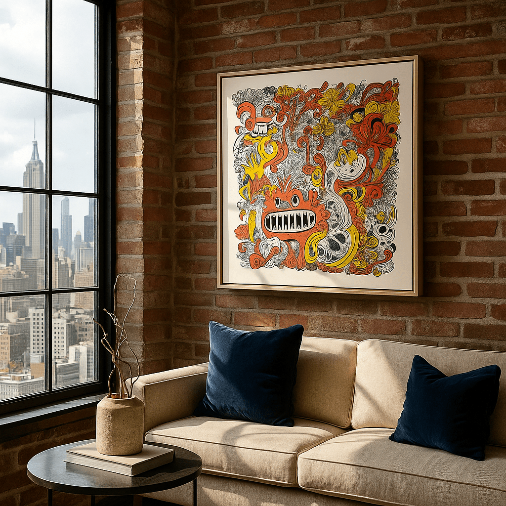 Canvas Print : Psycho Bloom - Funky Canvas Print for Bold Interior Walls - Chiara Rossetti
