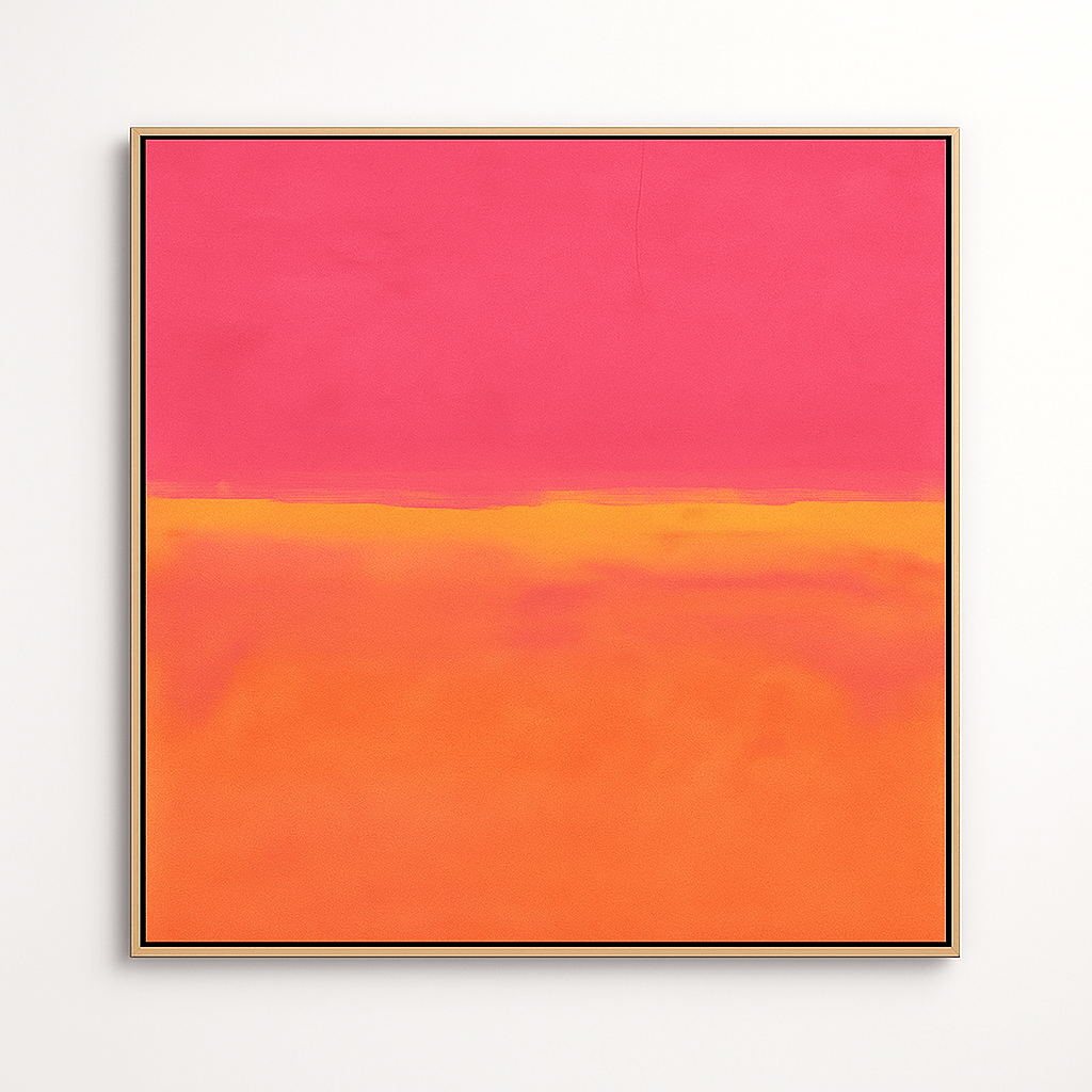 Canvas Print: Radiant Horizon - Wabi - Sabi Abstract Canvas modern abstract canvas wall art by Rossetti Art – luxury interior design artwork for living room, bedroom, office – abstract wall art canvas print art Chiara Rossetti