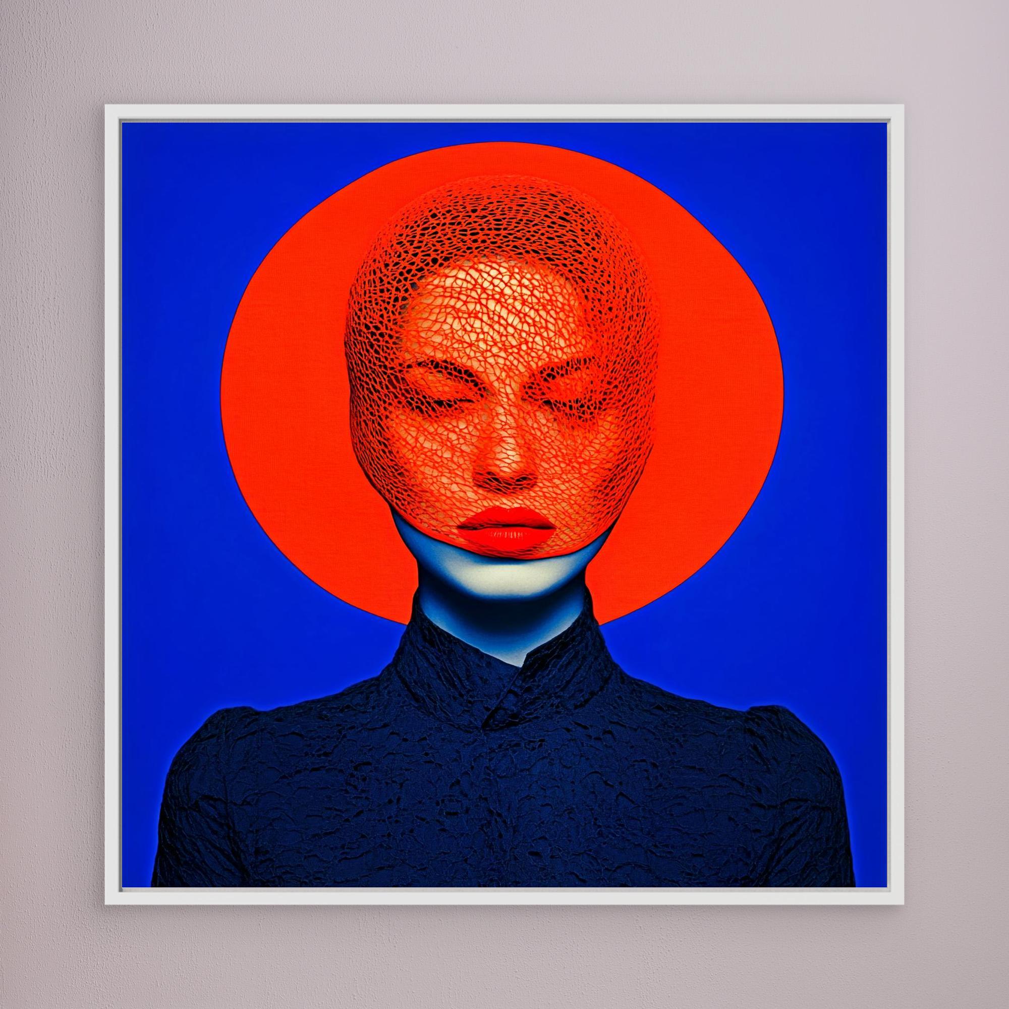 Canvas Print : Radiant Reflection - Modern Portrait Art modern abstract canvas wall art by Rossetti Art – luxury interior design artwork for living room, bedroom, office – contemporary decor style modern portrait photography