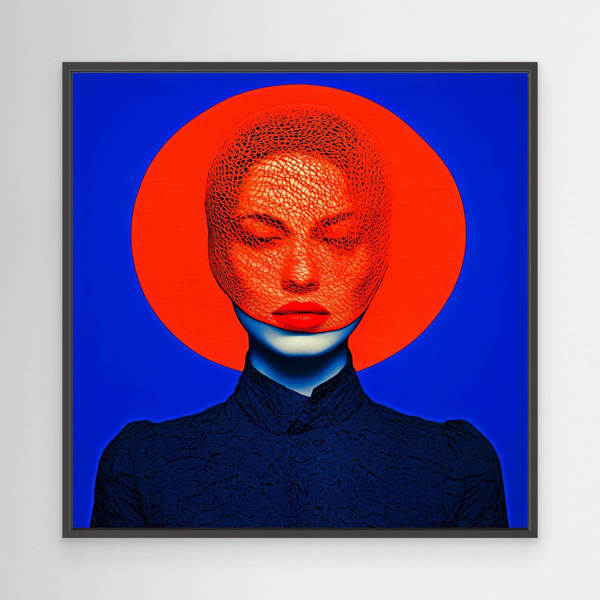 Canvas Print : Radiant Reflection - Modern Portrait Art modern abstract canvas wall art by Rossetti Art – luxury interior design artwork for living room, bedroom, office – contemporary decor style modern portrait photography