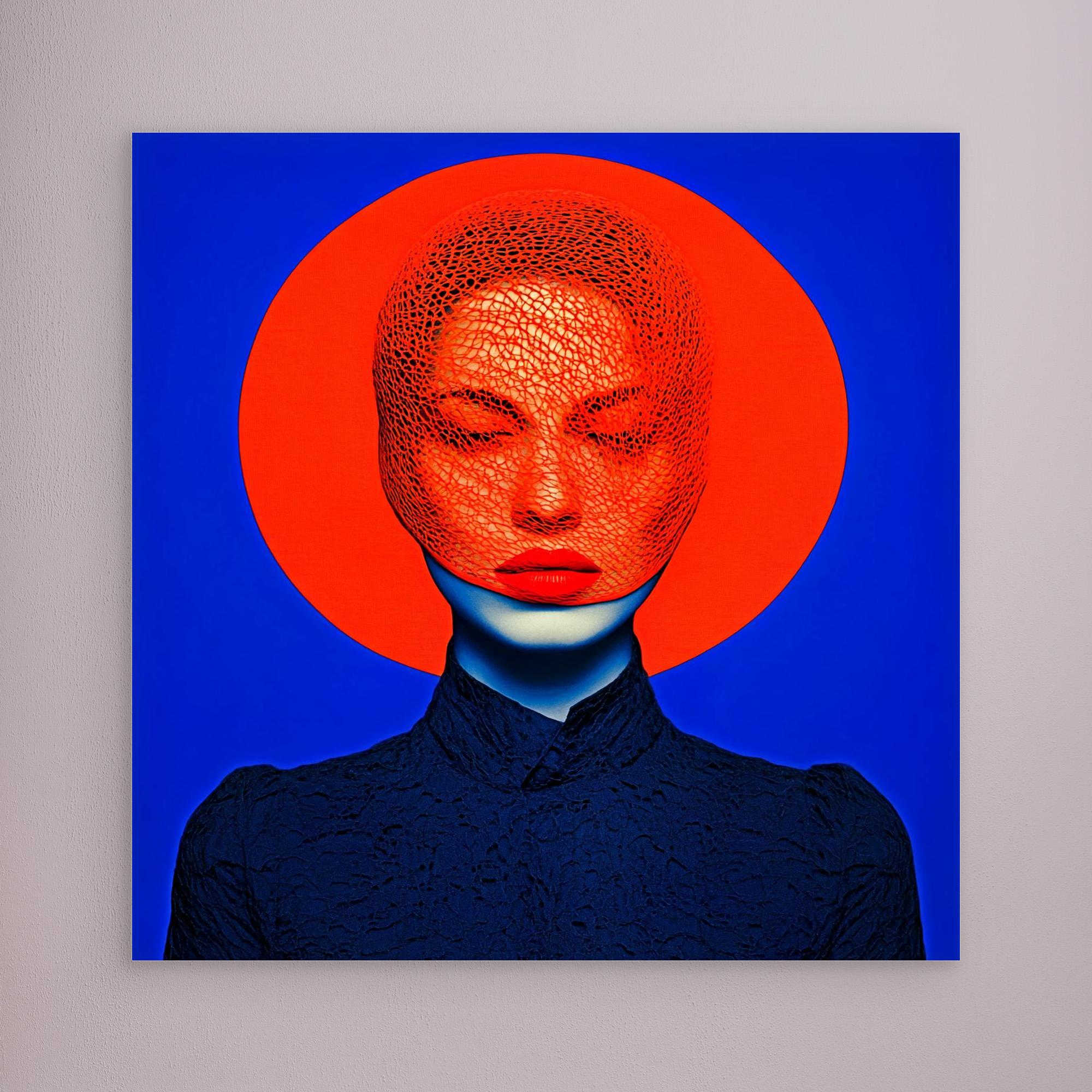 Canvas Print : Radiant Reflection - Modern Portrait Art - Chiara Rossetti