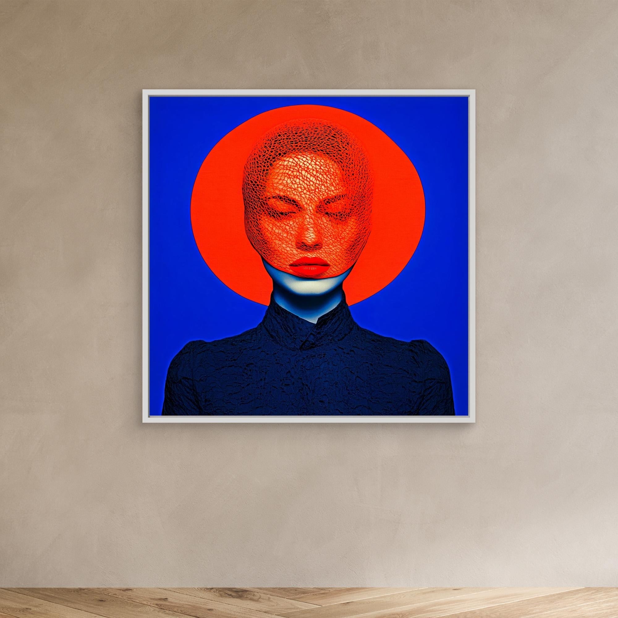 Canvas Print : Radiant Reflection - Modern Portrait Art modern abstract canvas wall art by Rossetti Art – luxury interior design artwork for living room, bedroom, office – contemporary decor style modern portrait photography