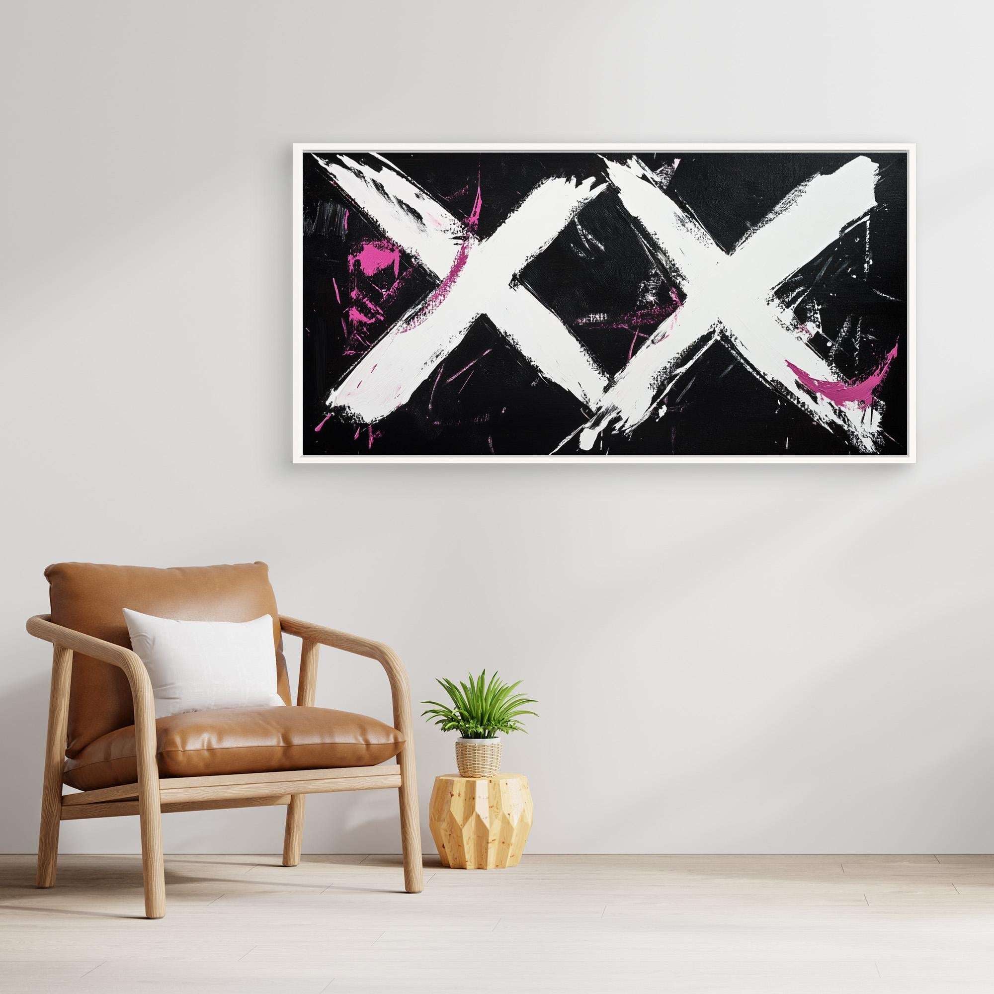 Canvas Print: "Rebel XX" - Abstract Expressionist Art modern abstract canvas wall art by Rossetti Art – luxury interior design artwork for living room, bedroom, office – Contemporary Art for Sale contemporary art piece Contemporary Canvas Art