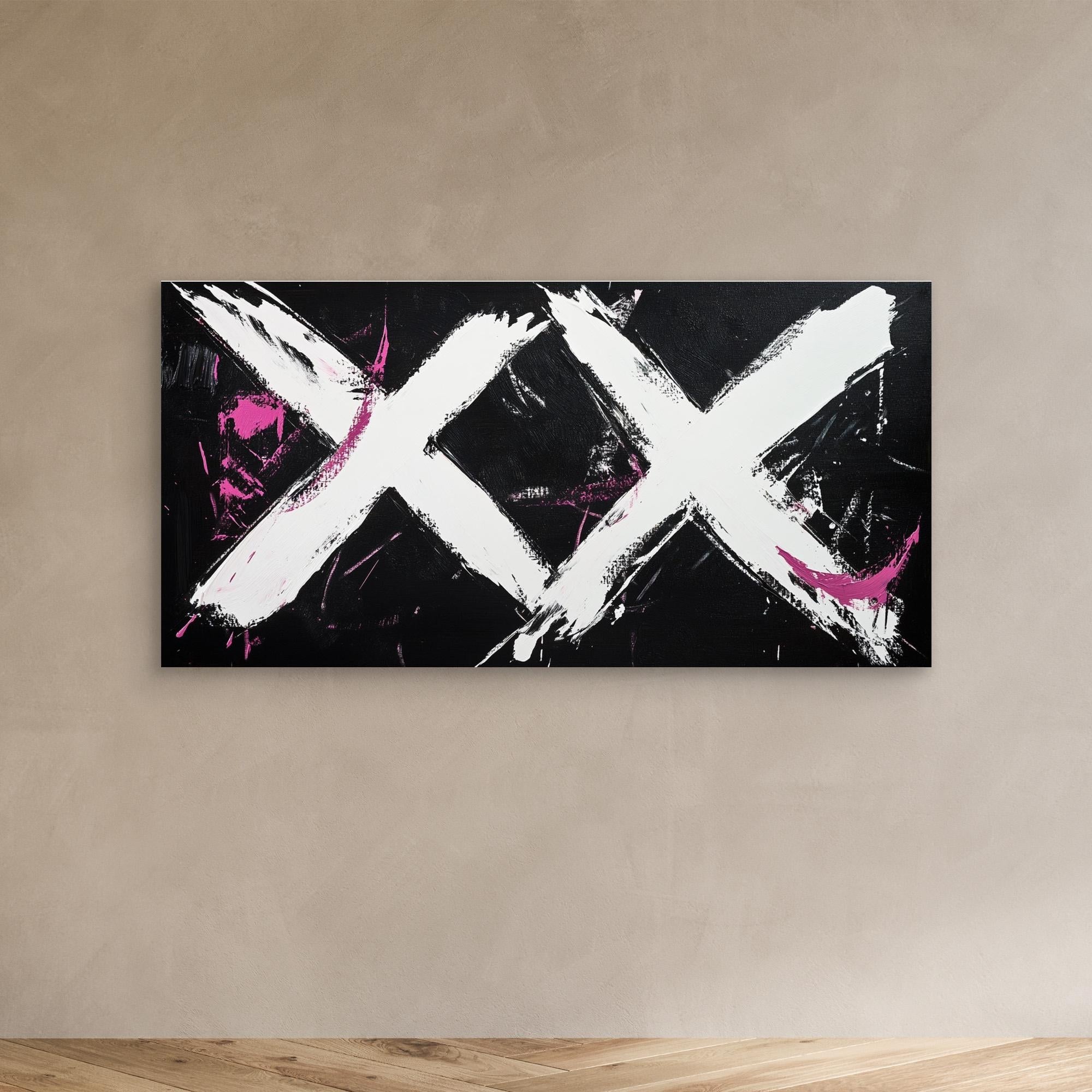 Canvas Print: "Rebel XX" - Abstract Expressionist Art modern abstract canvas wall art by Rossetti Art – luxury interior design artwork for living room, bedroom, office – Contemporary Art for Sale contemporary art piece Contemporary Canvas Art