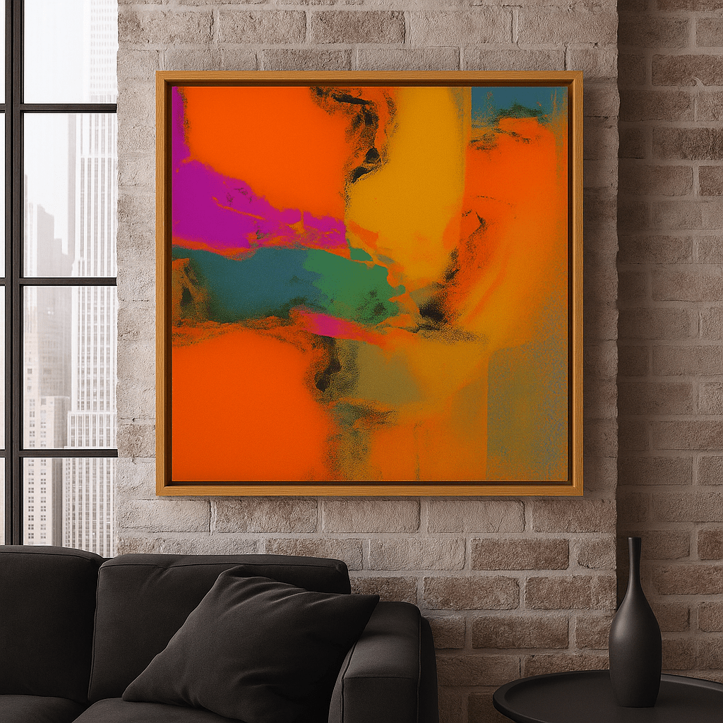 Canvas Print: Retinal Burner Deluxe – Bold Abstract Canvas Wall Art modern abstract canvas wall art by Rossetti Art – luxury interior design artwork for living room, bedroom, office – abstract wall art bold geometric art contemporary wall design