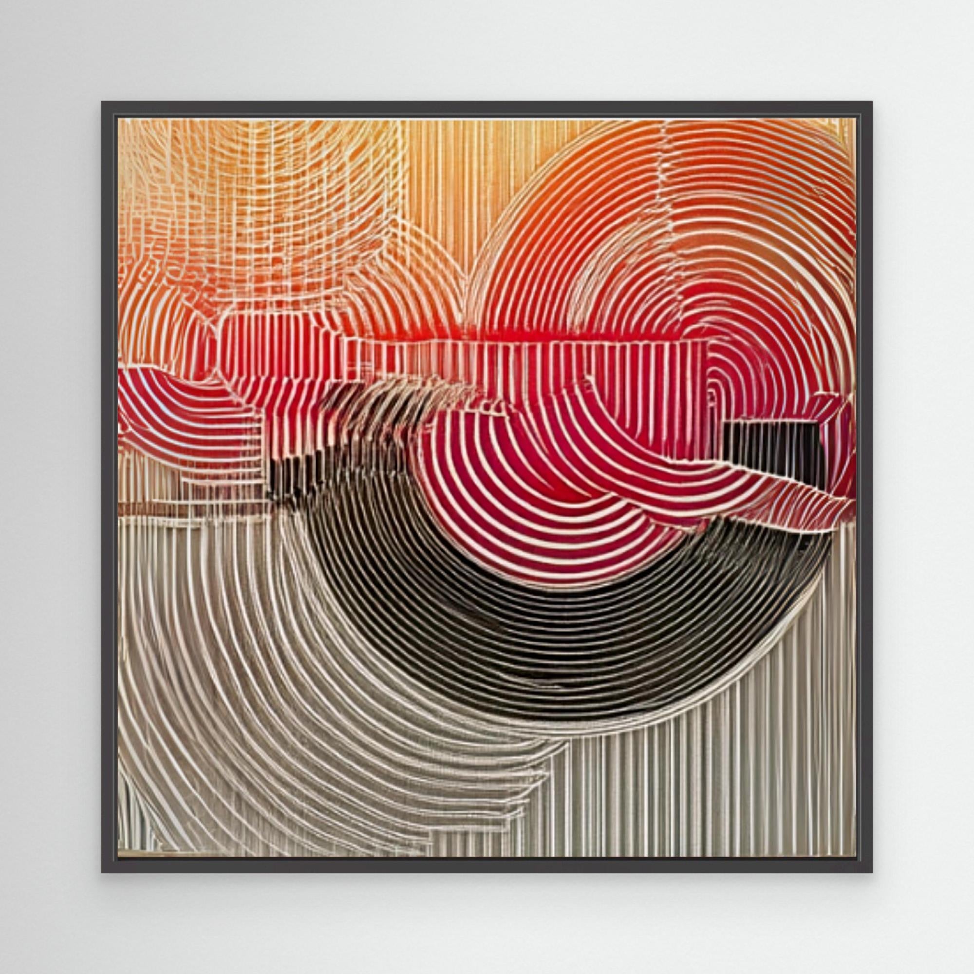 Canvas Print : Rhythmic Fusion - Abstract Textured Canvas Art modern abstract canvas wall art by Rossetti Art – luxury interior design artwork for living room, bedroom, office – Canvas Print : Rhythmic Fusion Modern Art Statement Rhythmic Fusion