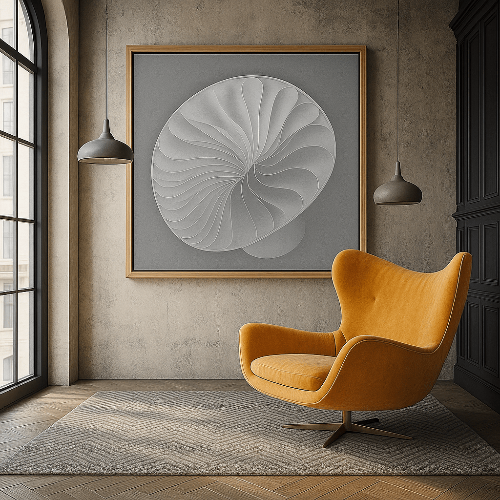 Canvas Print: "Serene Spiral" – Elegant Minimalist Wall Art Print - Chiara Rossetti