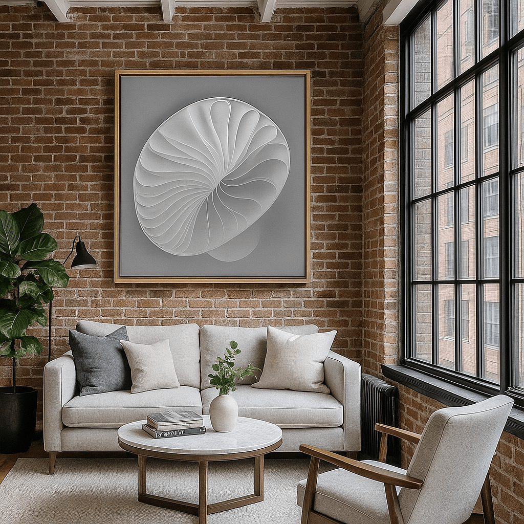 Canvas Print: "Serene Spiral" – Elegant Minimalist Wall Art Print - Chiara Rossetti