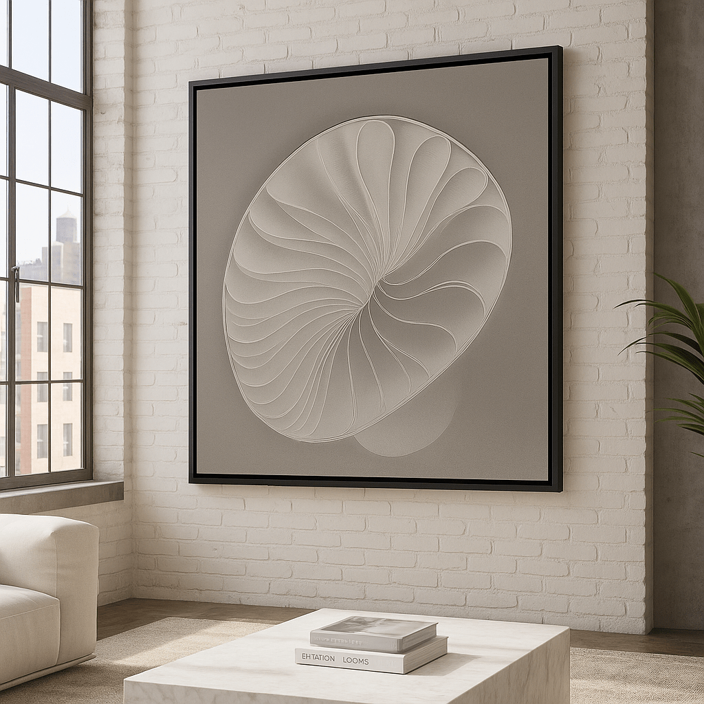 Canvas Print: "Serene Spiral" – Elegant Minimalist Wall Art Print - Chiara Rossetti