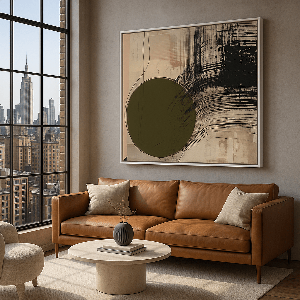 Canvas Print : "Serenity in Motion" - Minimalist Abstract Art Print modern abstract canvas wall art by Rossetti Art β luxury interior design artwork for living room, bedroom, office β contemporary art piece Contemporary Canvas Art Contemporary canvas print