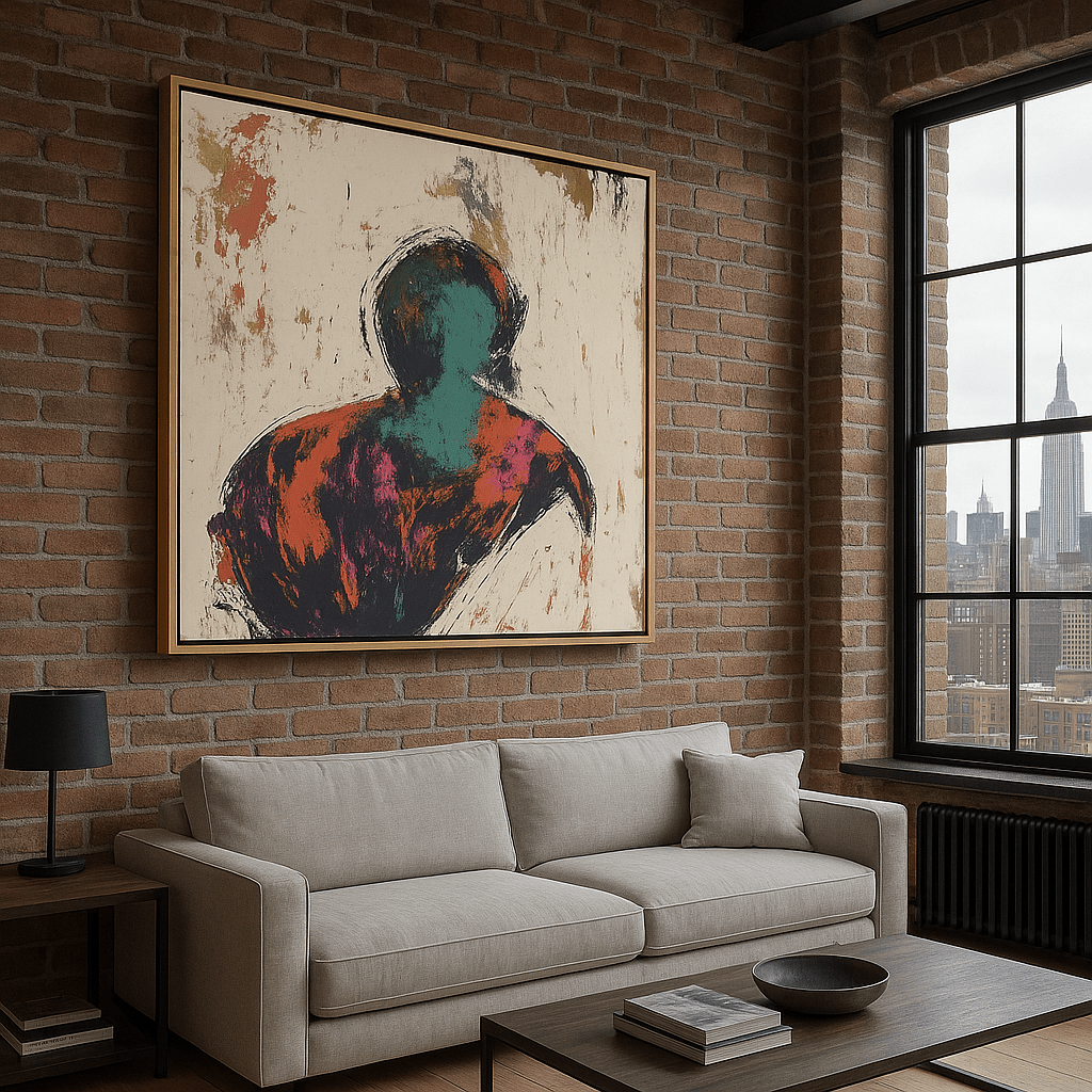 Canvas Print : "Shades of Identity" - Abstract Portrait Wall Art Print modern abstract canvas wall art by Rossetti Art β luxury interior design artwork for living room, bedroom, office β contemporary art piece Contemporary Canvas Art Contemporary canvas print