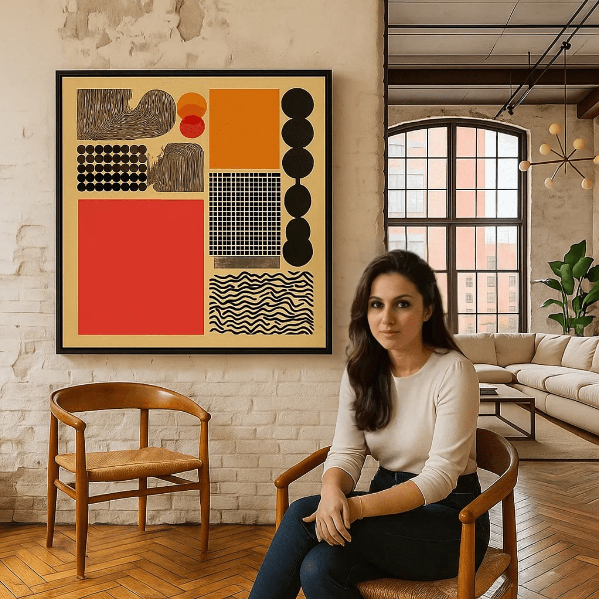 Canvas Print: Shapes Gone Wild – Abstract Geometric Wall Art for Modern Spaces modern abstract canvas wall art by Rossetti Art – luxury interior design artwork for living room, bedroom, office – abstract wall art bold geometric art contemporary wall design