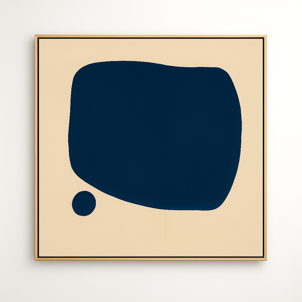 Canvas Print: Silent Form - Wabi - Sabi Minimalist Abstract Canvas modern abstract canvas wall art by Rossetti Art – luxury interior design artwork for living room, bedroom, office – abstract wall art canvas print art Chiara Rossetti