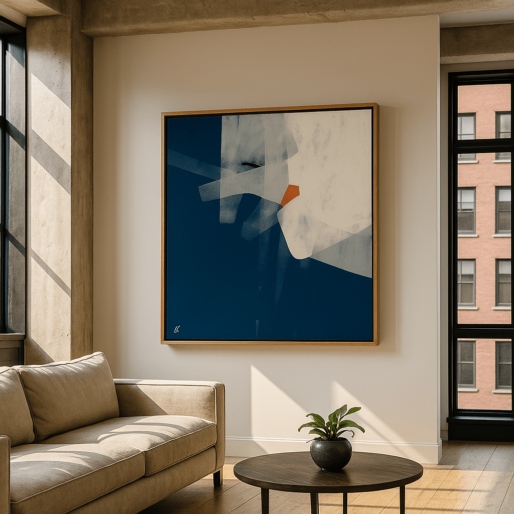 Canvas Print: Silent Intersection – Minimalist Abstract Canvas Print for Modern Spaces” modern abstract canvas wall art by Rossetti Art – luxury interior design artwork for living room, bedroom, office – abstract wall art canvas print art Chiara Rossetti