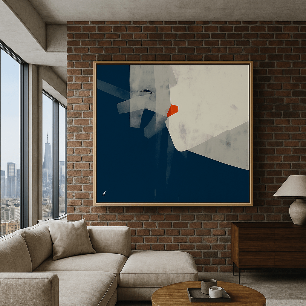 Canvas Print: Silent Intersection – Minimalist Abstract Canvas Print for Modern Spaces” modern abstract canvas wall art by Rossetti Art – luxury interior design artwork for living room, bedroom, office – abstract wall art canvas print art Chiara Rossetti
