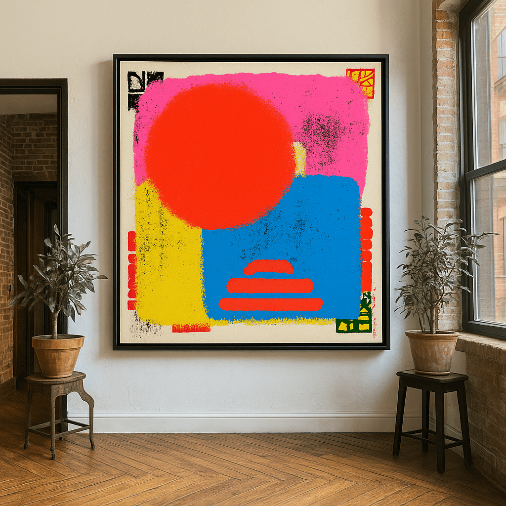 Canvas Print: Solar Pop – Colorful Abstract Canvas Art for Modern Interiors - Chiara Rossetti