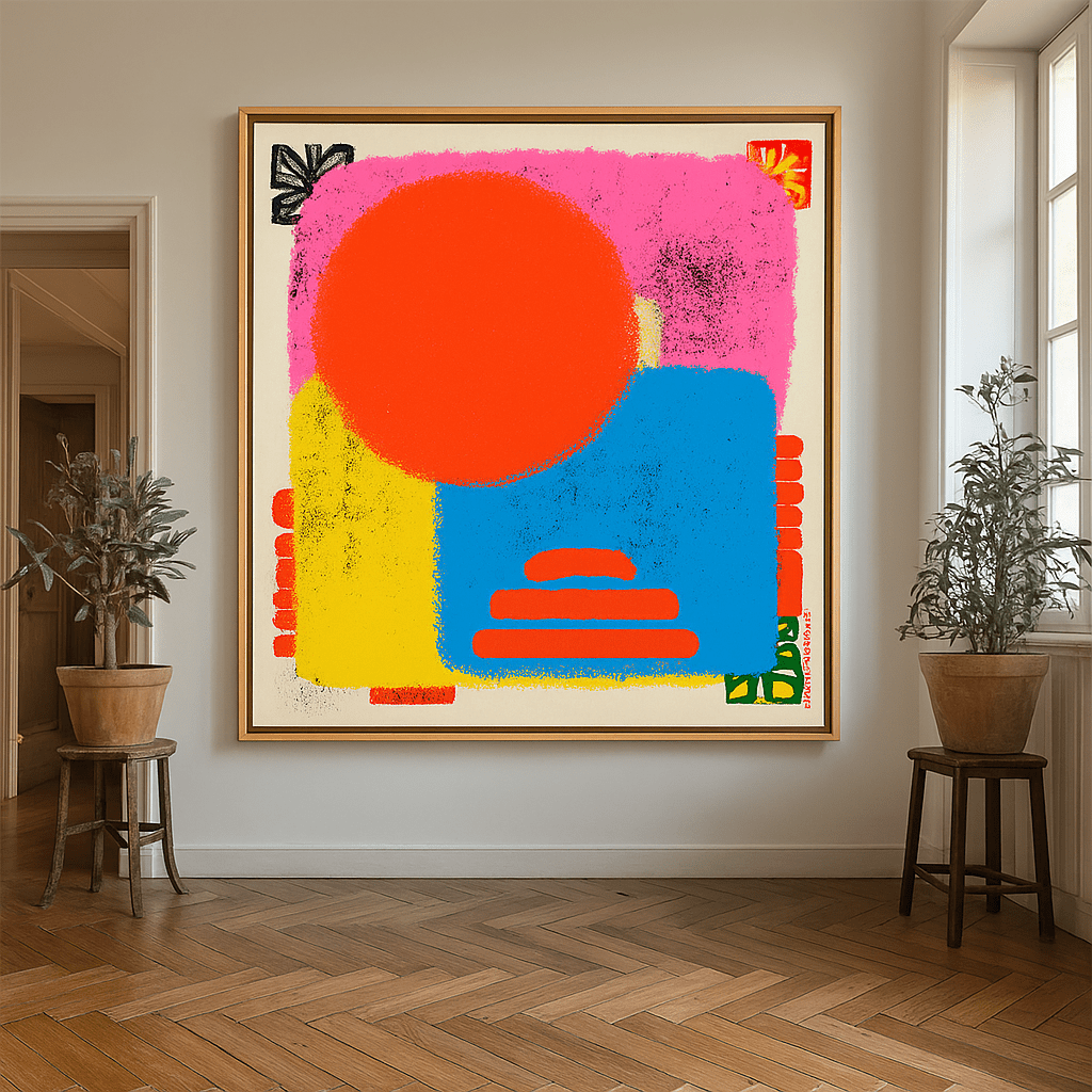 Canvas Print: Solar Pop – Colorful Abstract Canvas Art for Modern Interiors - Chiara Rossetti