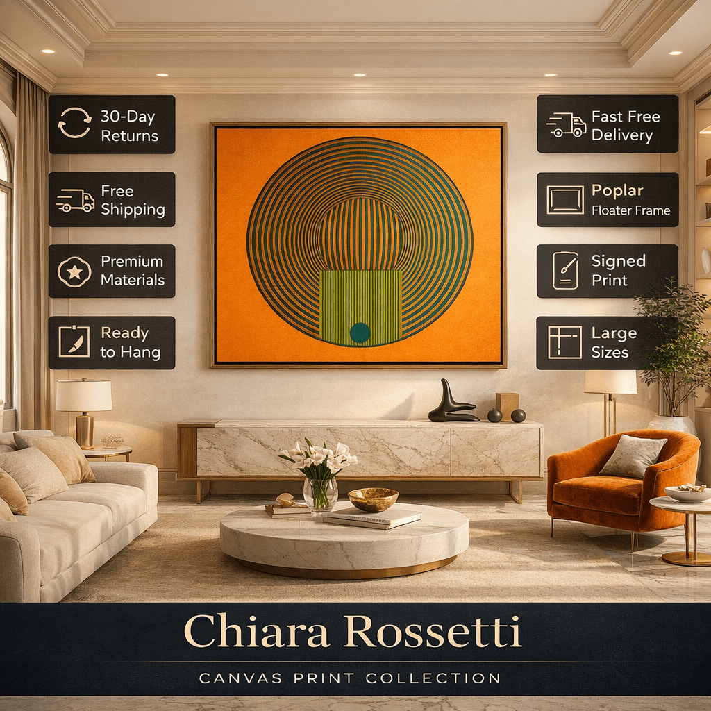 Orange geometric wall art