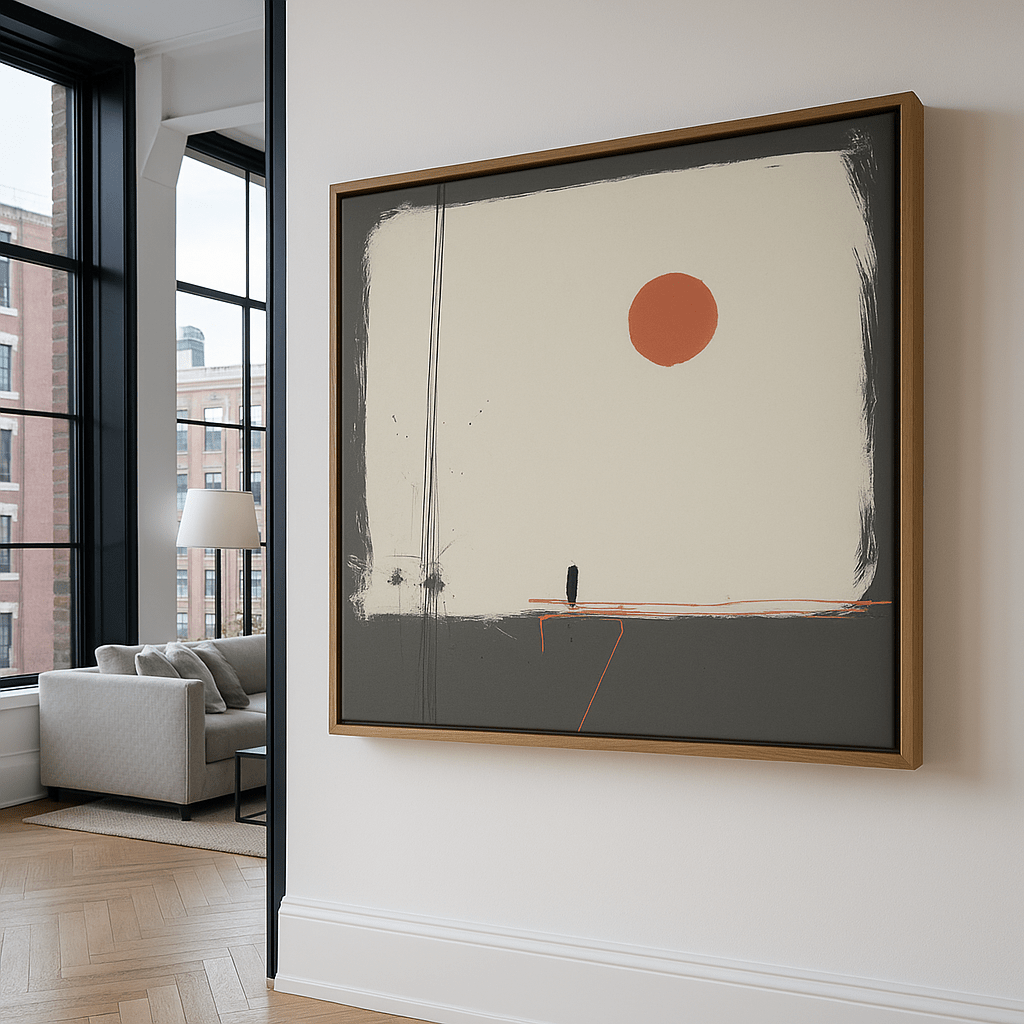Canvas Print: Solitude Rising – Minimalist Abstract Canvas Print for Modern Luxury Interiors modern abstract canvas wall art by Rossetti Art – luxury interior design artwork for living room, bedroom, office – abstract wall art canvas print art Chiara Rossetti