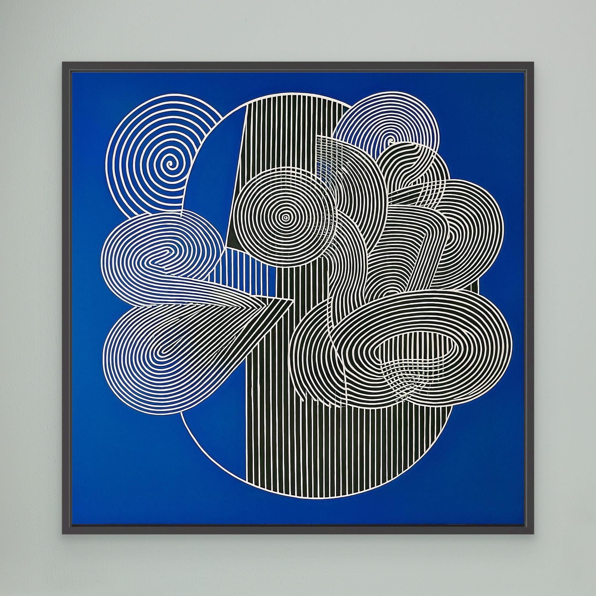 Canvas Print: Spiral Pulse – Modern Abstract Line Art - Chiara Rossetti