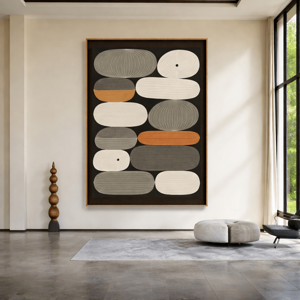 Geometric Canvas in Earth & Terracotta Tones