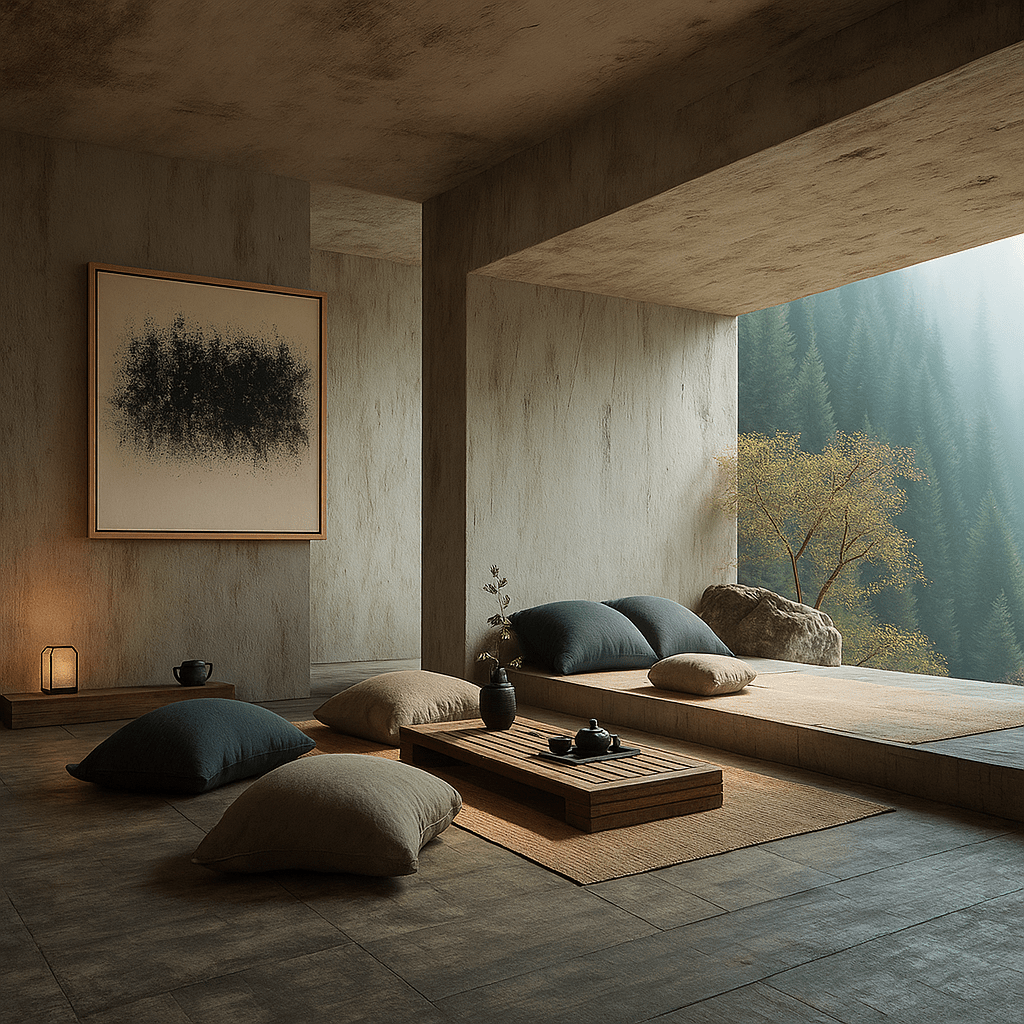 Canvas Print: Static Silence – Black & White Minimalist Abstract Art modern abstract canvas wall art by Rossetti Art – luxury interior design artwork for living room, bedroom, office – Abstract Monochrome Art Brutalist Interior Art High Contrast Canvas