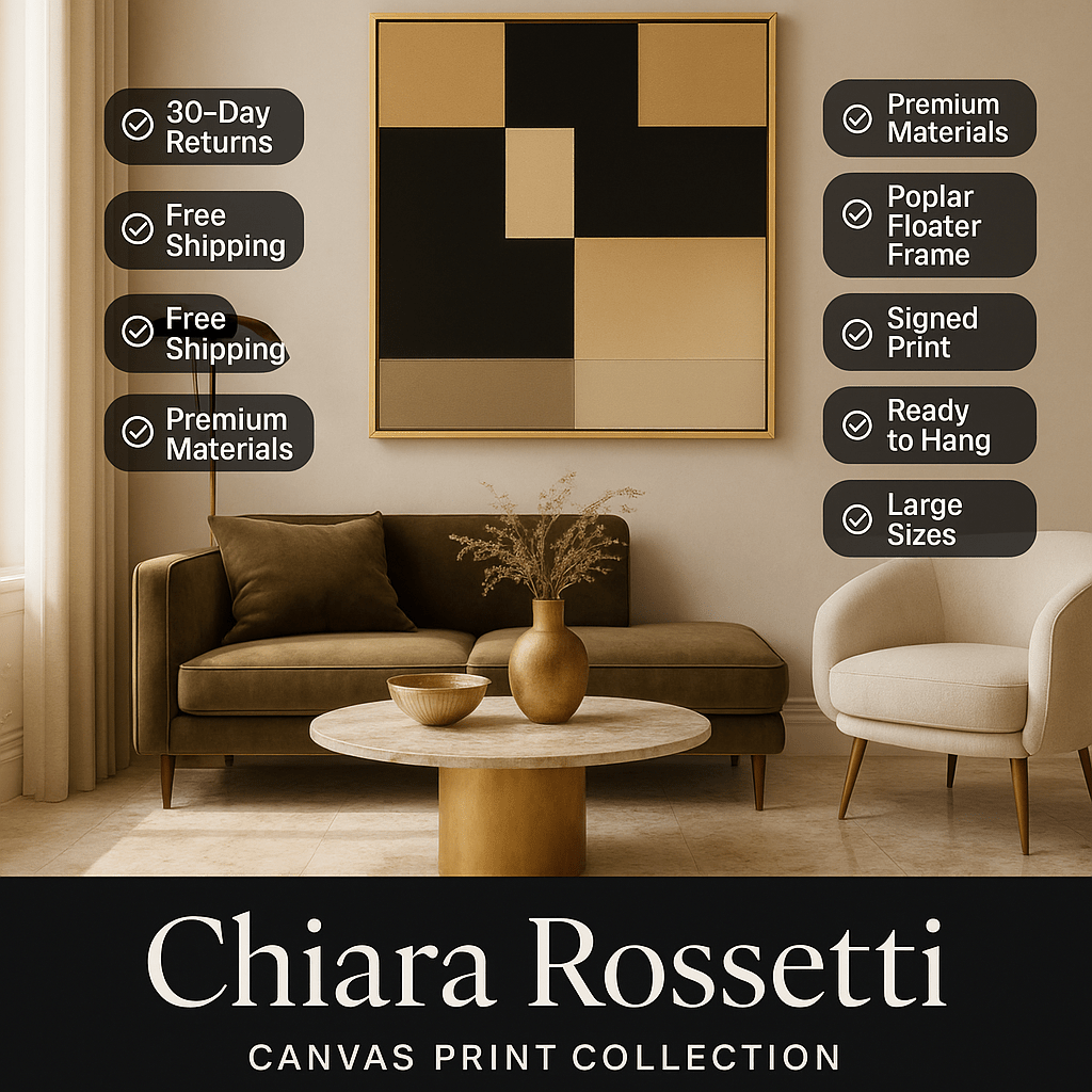 Canvas Print : Still Geometry – Black and Beige Minimalist Canvas Wall Art modern abstract canvas wall art by Rossetti Art – luxury interior design artwork for living room, bedroom, office – black and beige wall art Black And White Art Black and white artwork