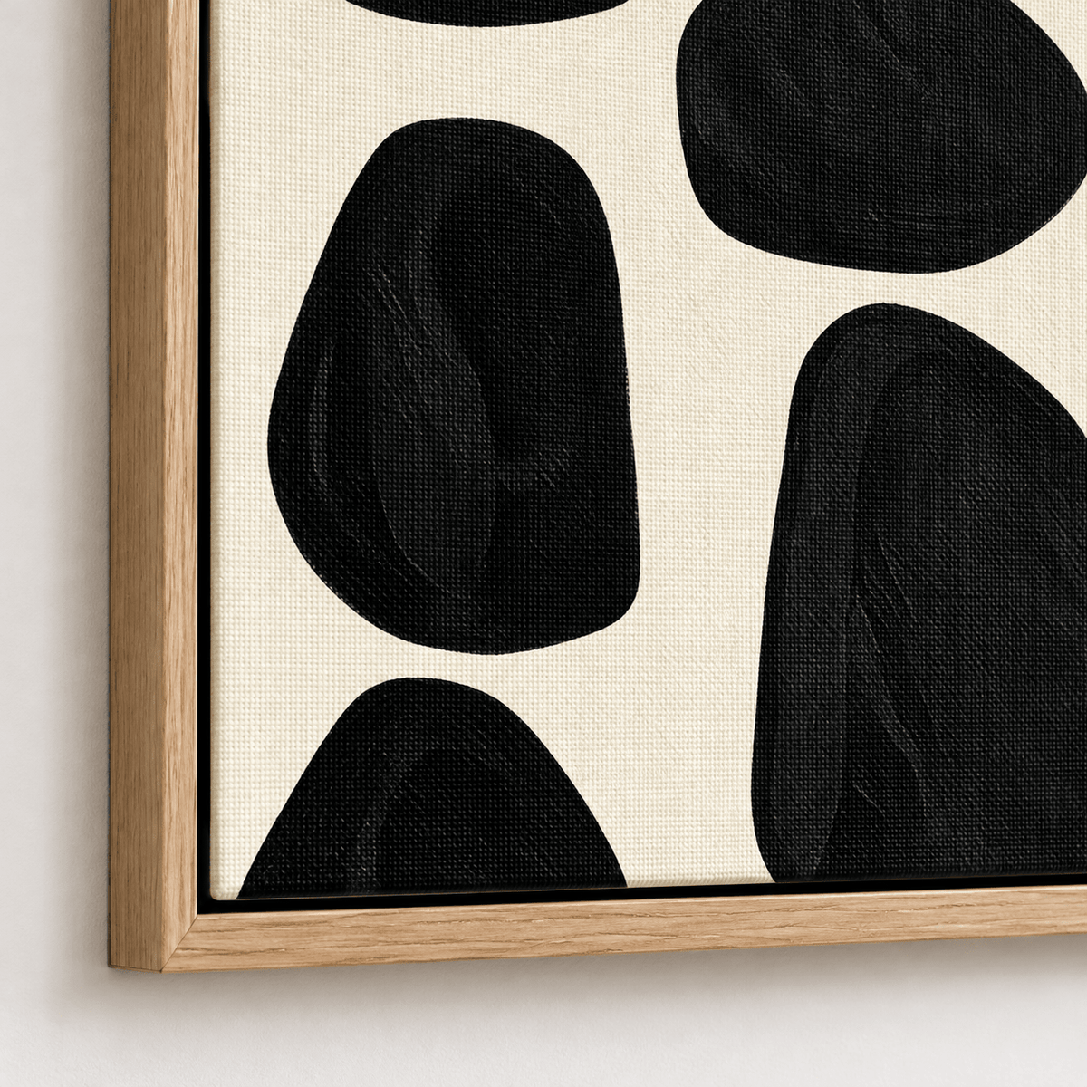 Stone Wall Art – Stone Garden pebble canvas lower-left detail by Rossetti Art