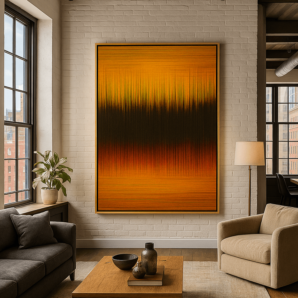 Canvas Print : "Sunburn Skyline" – Abstract Canvas Print for Modern Interiors - Chiara Rossetti