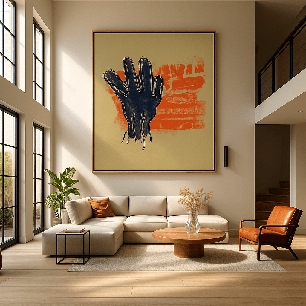 Canvas Print: Surreal Reach – Abstract Expressionism Art modern abstract canvas wall art by Rossetti Art – luxury interior design artwork for living room, bedroom, office – Abstract Emotional Art Bold Modern Canvas Creative Interior Decor