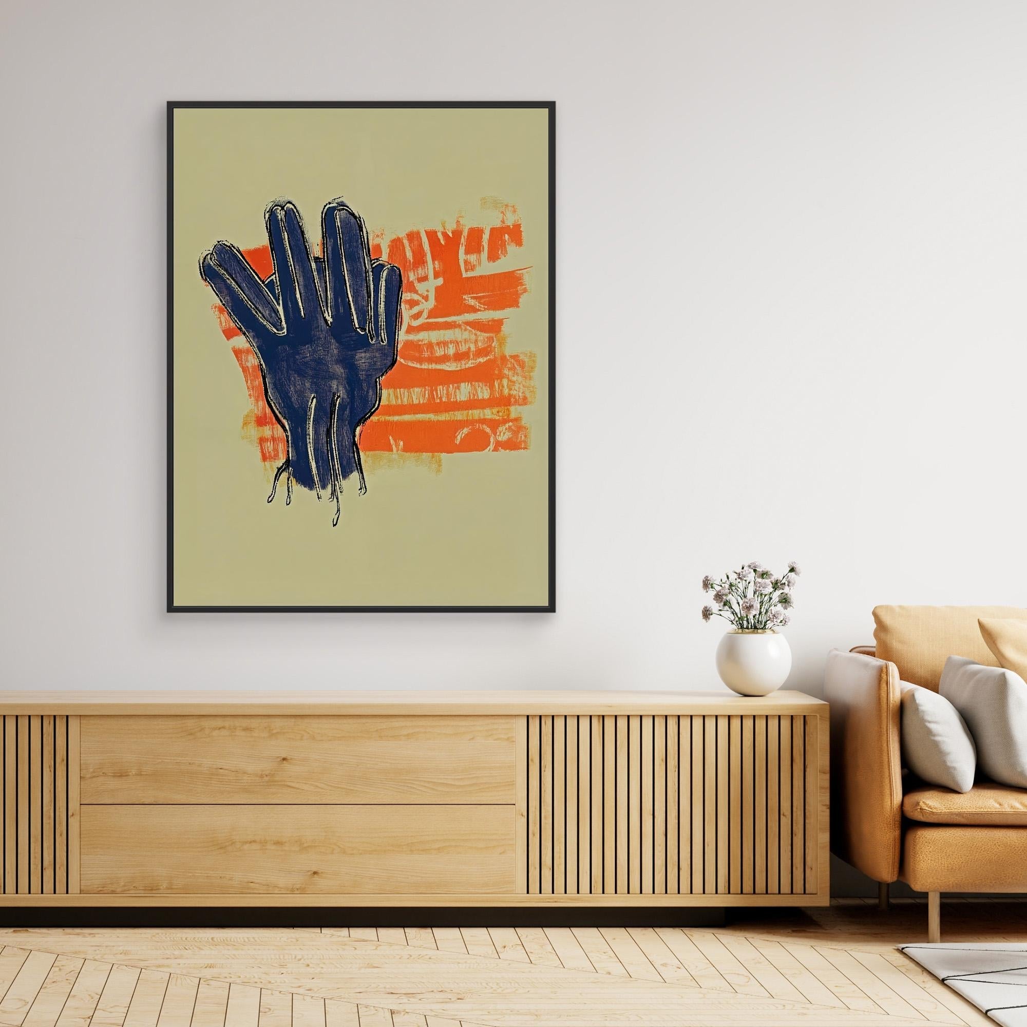 Canvas Print: Surreal Reach – Abstract Expressionism Art modern abstract canvas wall art by Rossetti Art – luxury interior design artwork for living room, bedroom, office – Abstract Emotional Art Bold Modern Canvas Creative Interior Decor