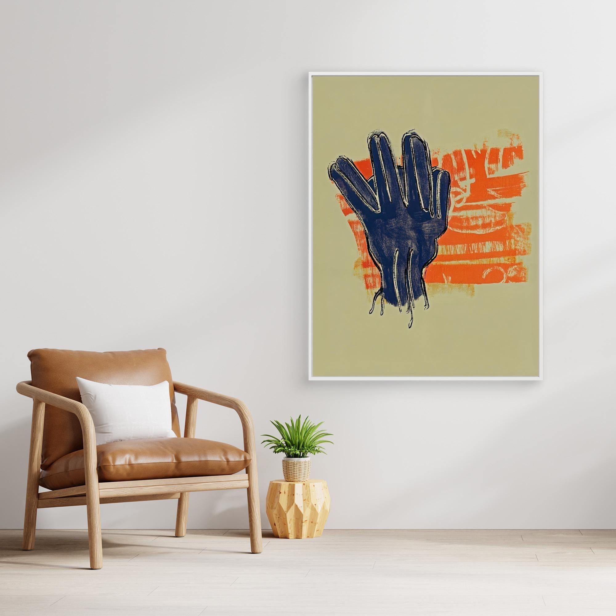 Canvas Print: Surreal Reach – Abstract Expressionism Art modern abstract canvas wall art by Rossetti Art – luxury interior design artwork for living room, bedroom, office – Abstract Emotional Art Bold Modern Canvas Creative Interior Decor