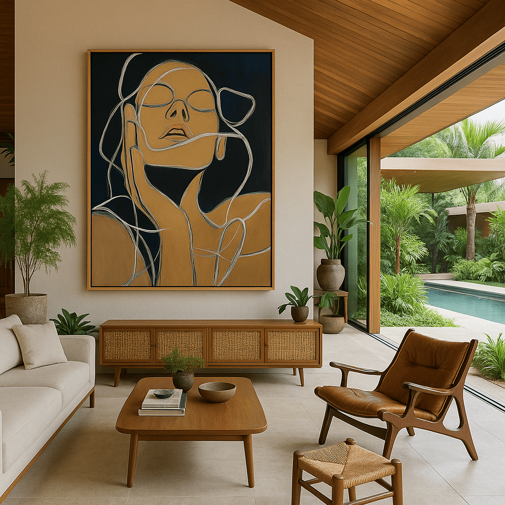 Canvas Print : Tangled in Silence” – Modern Minimalist Canvas Art Print - Chiara Rossetti