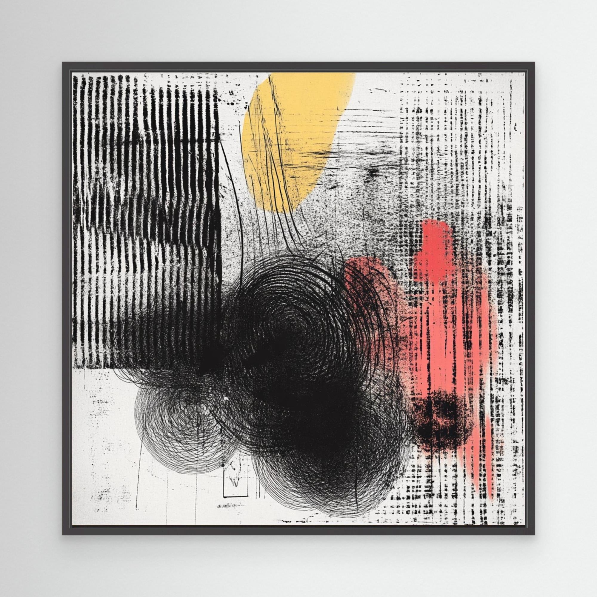 Canvas Print: "Textured Reflections - Modern Abstract Art" modern abstract canvas wall art by Rossetti Art – luxury interior design artwork for living room, bedroom, office – Textured Abstract Art