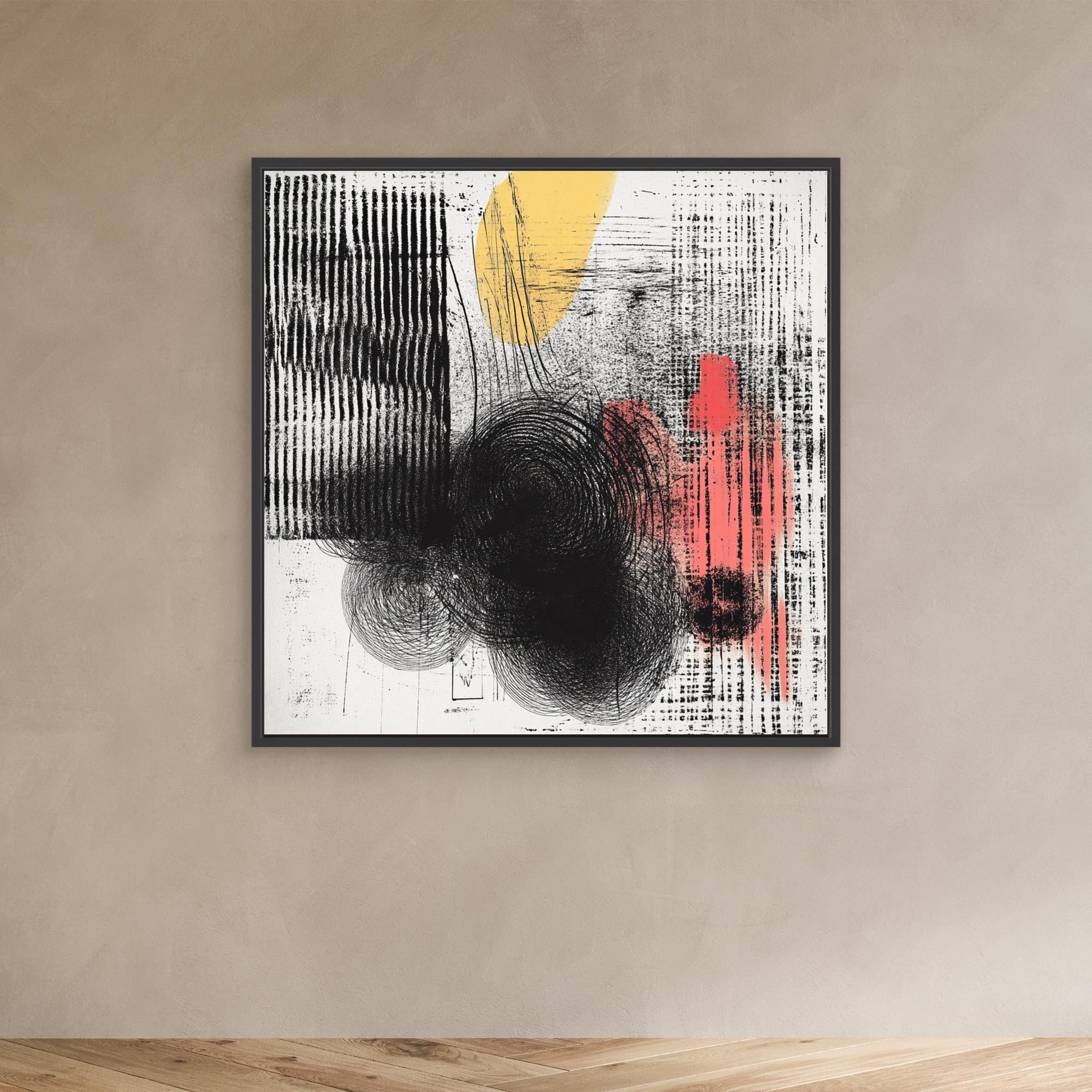 Canvas Print: "Textured Reflections - Modern Abstract Art" modern abstract canvas wall art by Rossetti Art – luxury interior design artwork for living room, bedroom, office – Textured Abstract Art