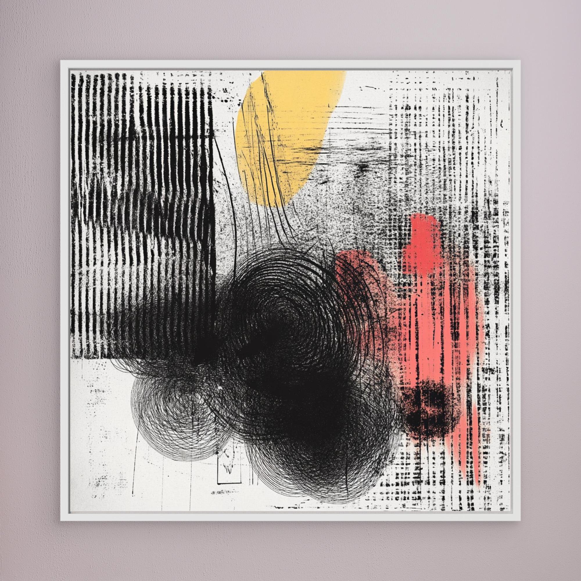 Canvas Print: "Textured Reflections - Modern Abstract Art" modern abstract canvas wall art by Rossetti Art – luxury interior design artwork for living room, bedroom, office – Textured Abstract Art