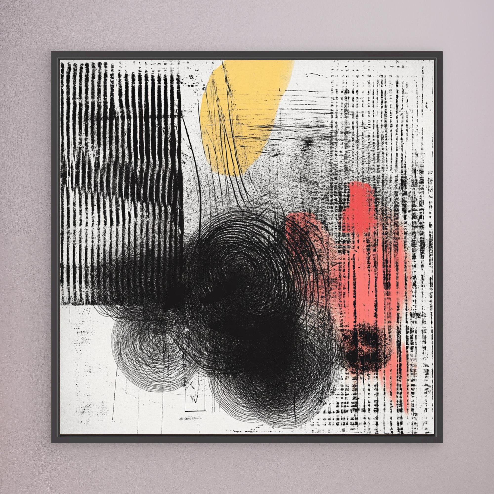 Canvas Print: "Textured Reflections - Modern Abstract Art" modern abstract canvas wall art by Rossetti Art – luxury interior design artwork for living room, bedroom, office – Textured Abstract Art