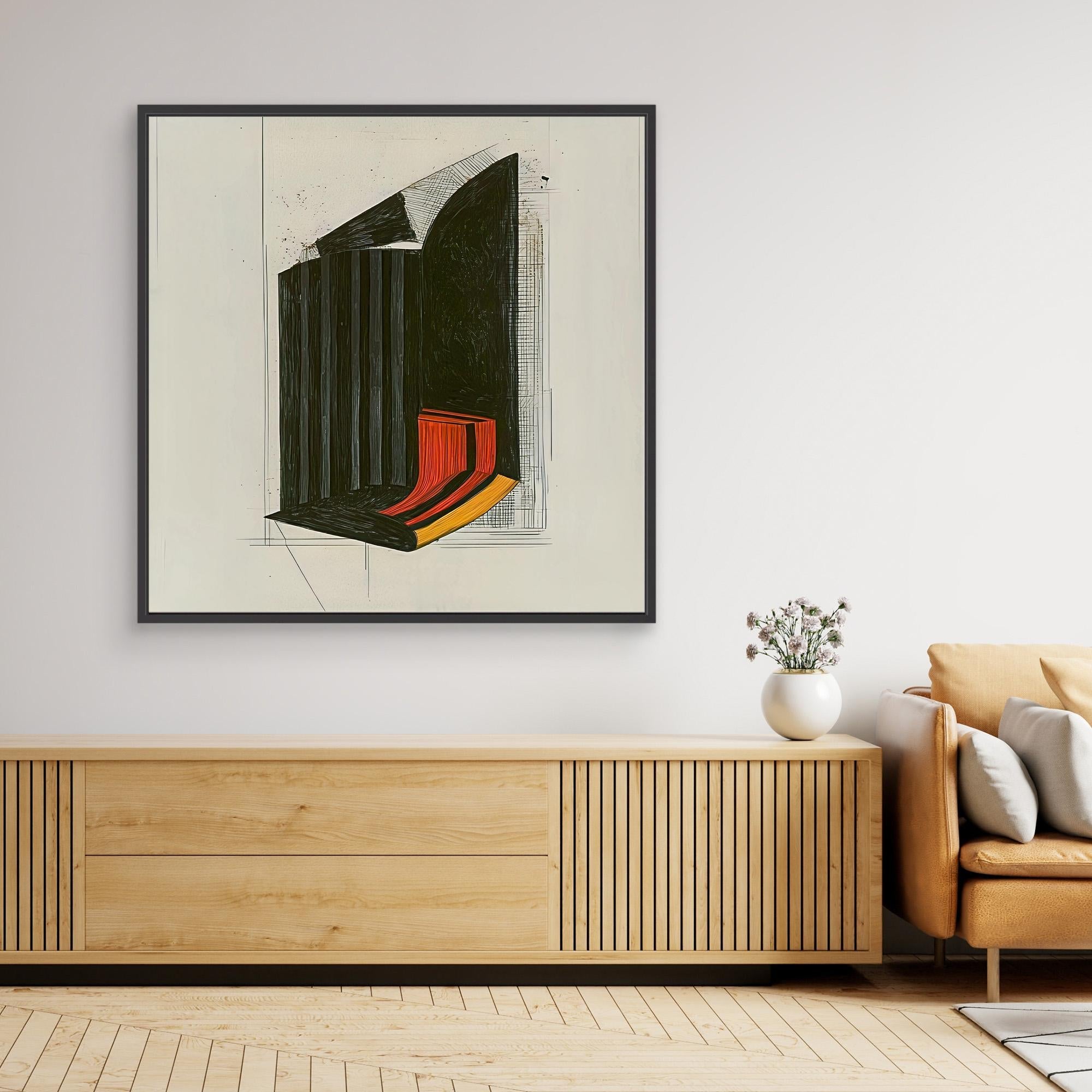 Canvas Print: The Obsidian Flow - Modern Abstract Art modern abstract canvas wall art by Rossetti Art – luxury interior design artwork for living room, bedroom, office – Abstract Art Prints Abstract Canvas Print Abstract Home Decor