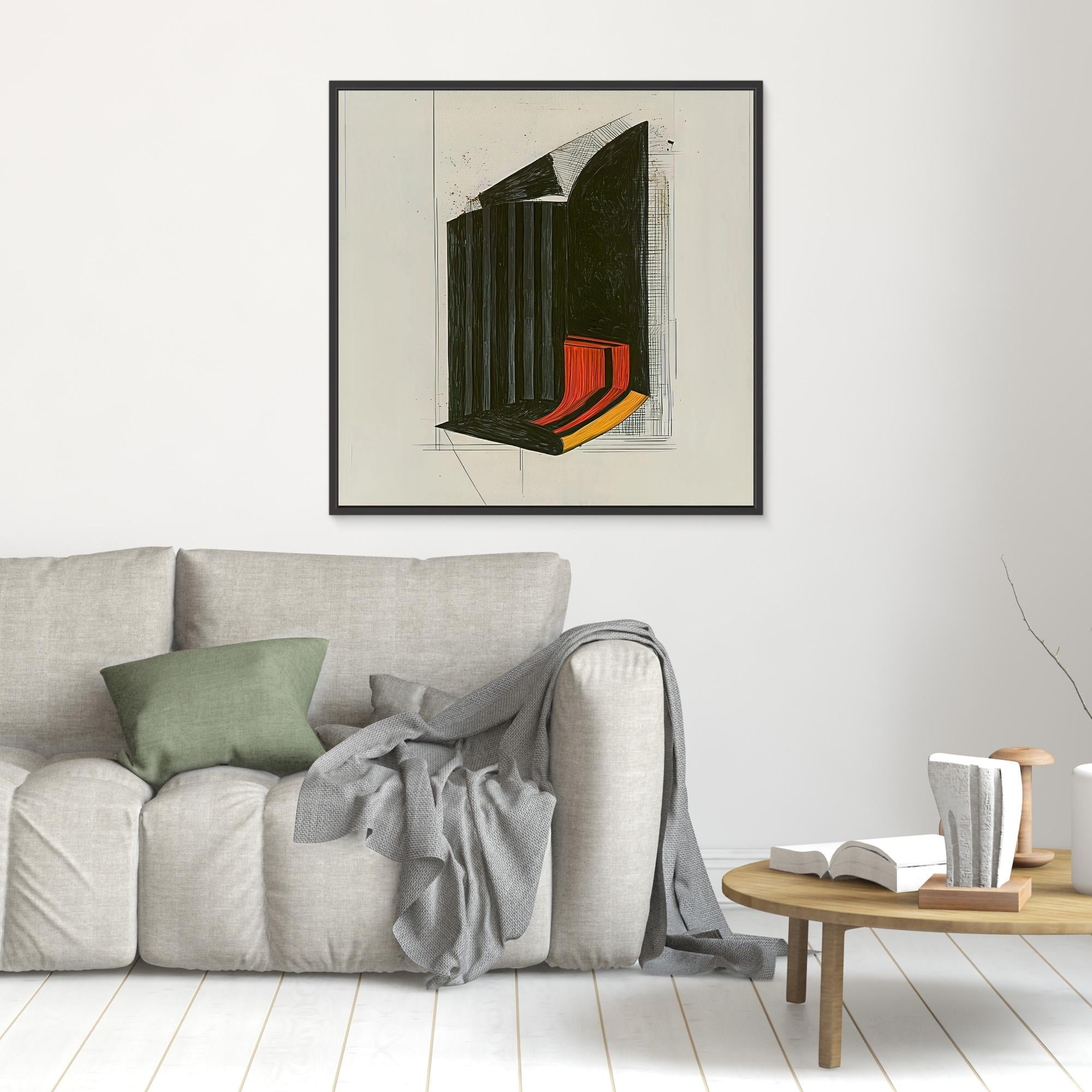 Canvas Print: The Obsidian Flow - Modern Abstract Art modern abstract canvas wall art by Rossetti Art – luxury interior design artwork for living room, bedroom, office – Abstract Art Prints Abstract Canvas Print Abstract Home Decor