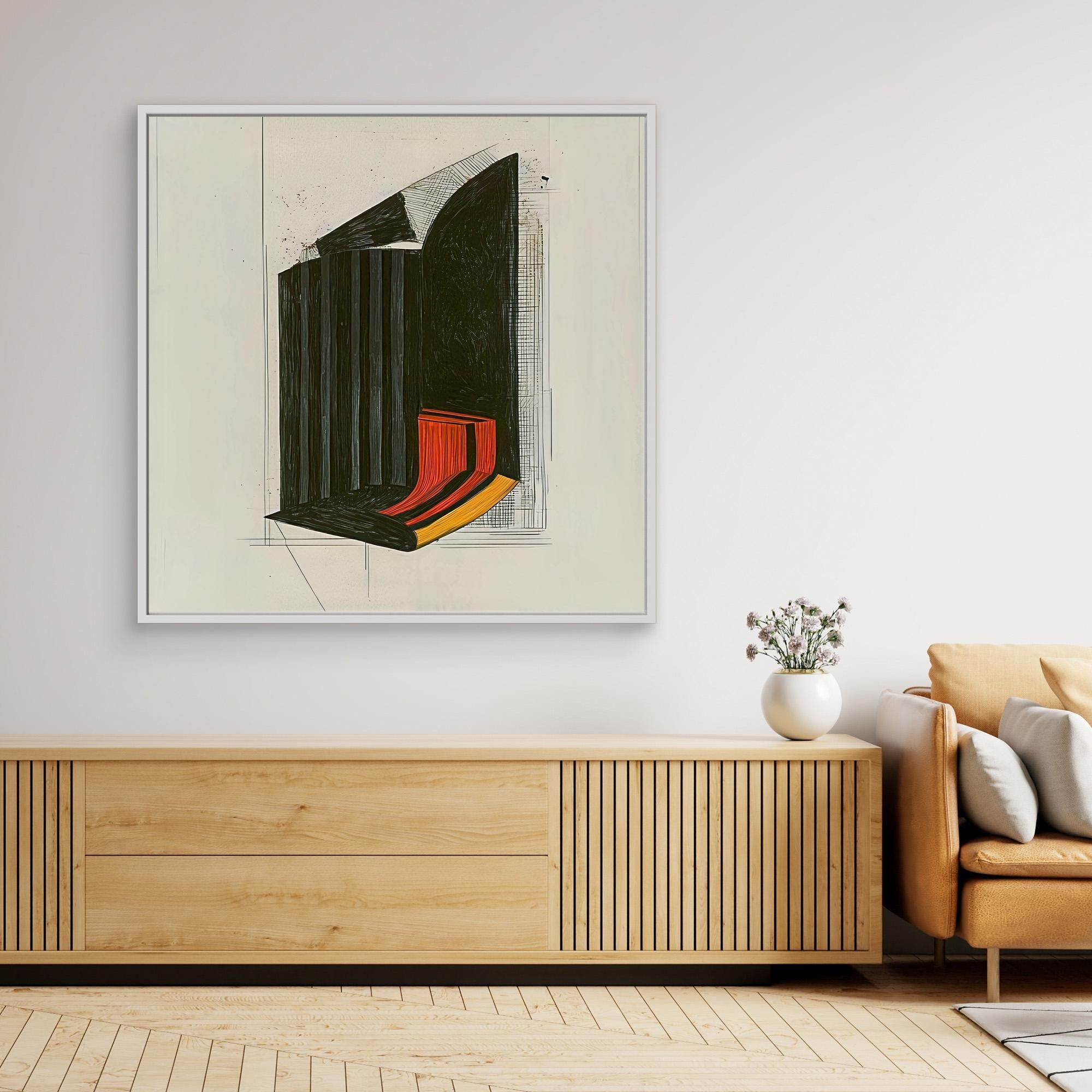 Canvas Print: The Obsidian Flow - Modern Abstract Art modern abstract canvas wall art by Rossetti Art – luxury interior design artwork for living room, bedroom, office – Abstract Art Prints Abstract Canvas Print Abstract Home Decor