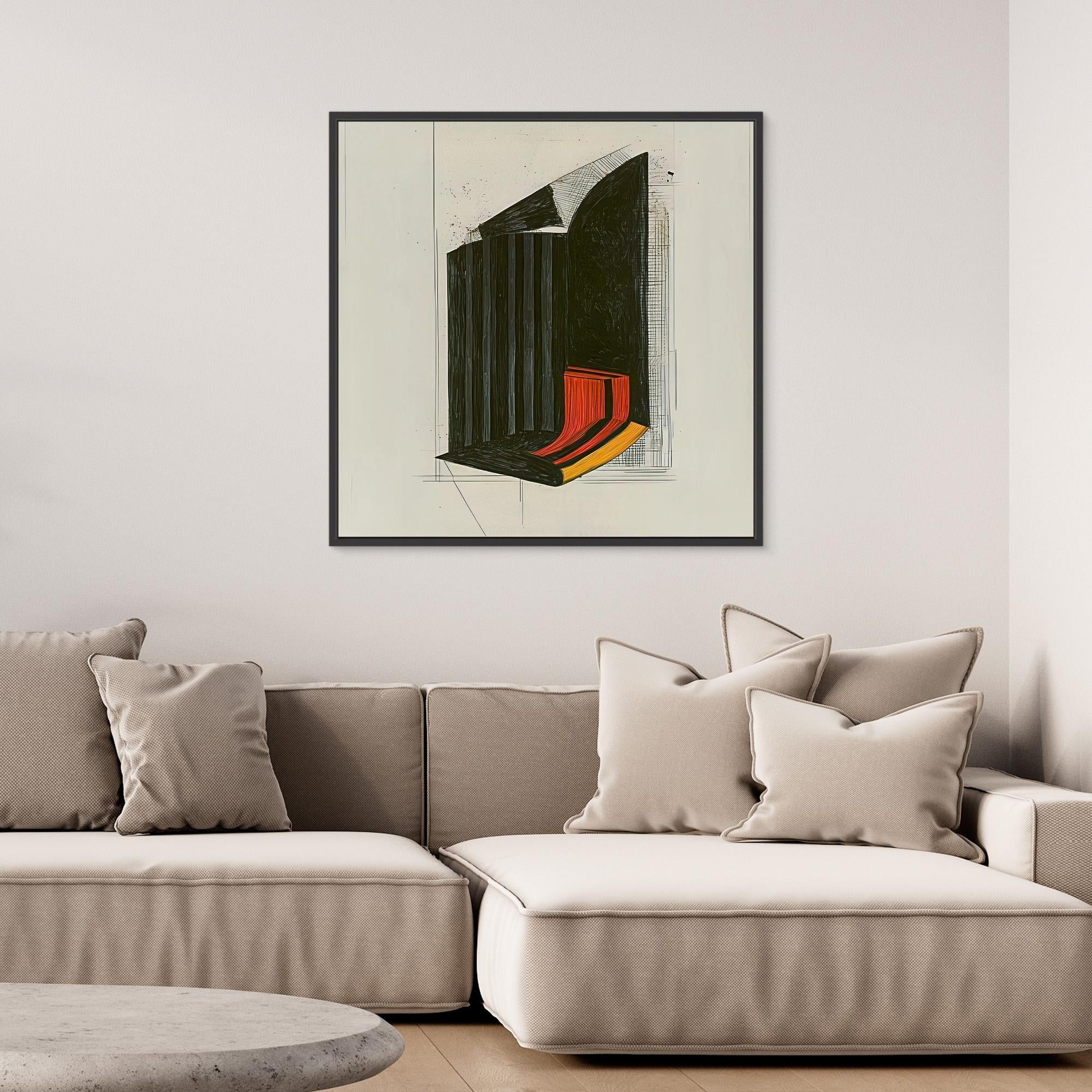 Canvas Print: The Obsidian Flow - Modern Abstract Art modern abstract canvas wall art by Rossetti Art – luxury interior design artwork for living room, bedroom, office – Abstract Art Prints Abstract Canvas Print Abstract Home Decor