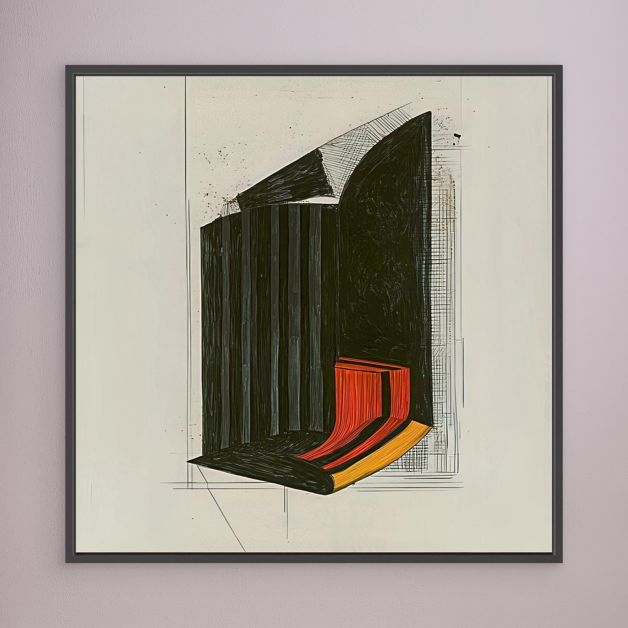 Canvas Print: The Obsidian Flow - Modern Abstract Art modern abstract canvas wall art by Rossetti Art – luxury interior design artwork for living room, bedroom, office – Abstract Art Prints Abstract Canvas Print Abstract Home Decor