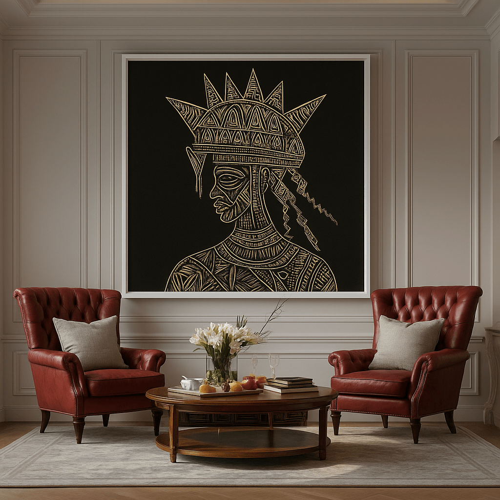 Canvas Print : Tribal African Portrait – African Portrait on Canvas - Chiara Rossetti
