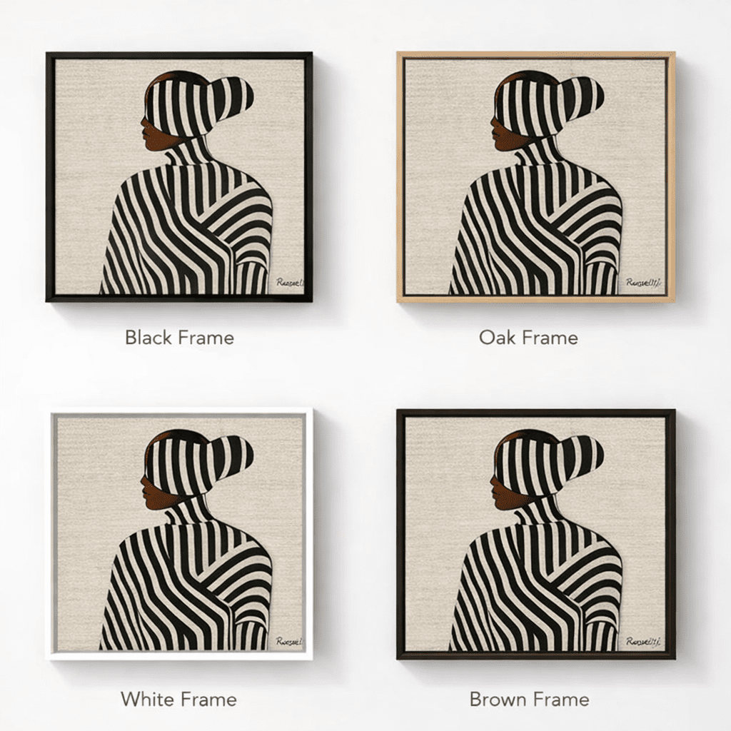 Black and white abstract portrait
