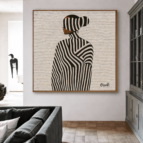 Black and white abstract portrait