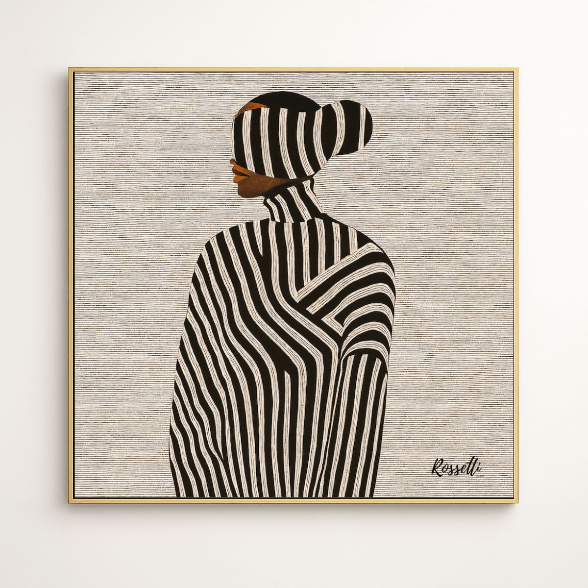Black and white abstract portrait