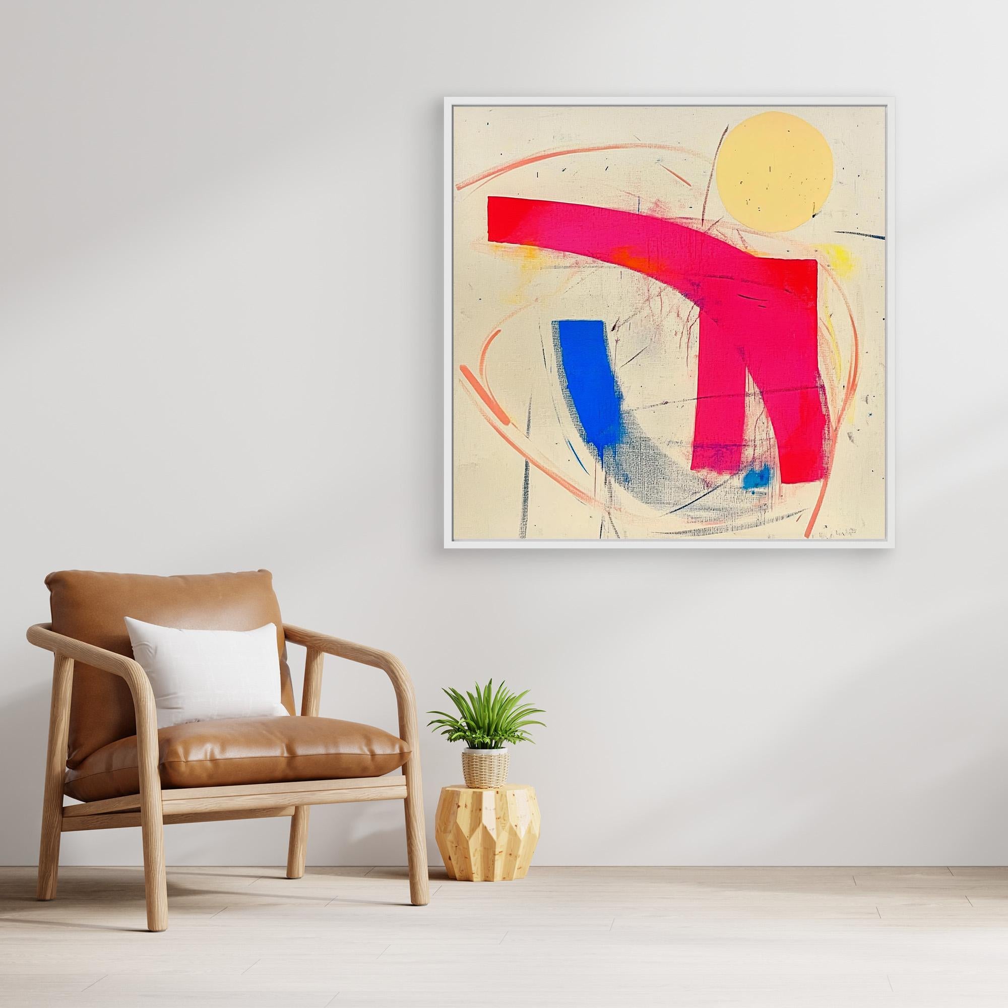 Canvas Print : Vibrant Abstract Contemporary - Minimalist Wall Art modern abstract canvas wall art by Rossetti Art – luxury interior design artwork for living room, bedroom, office – Abstract Colorful Wall Art Bold Modern Painting Contemporary Abstract Design