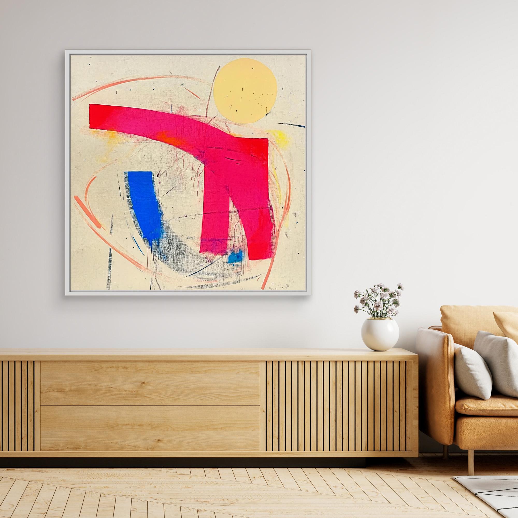 Canvas Print : Vibrant Abstract Contemporary - Minimalist Wall Art modern abstract canvas wall art by Rossetti Art – luxury interior design artwork for living room, bedroom, office – Abstract Colorful Wall Art Bold Modern Painting Contemporary Abstract Design