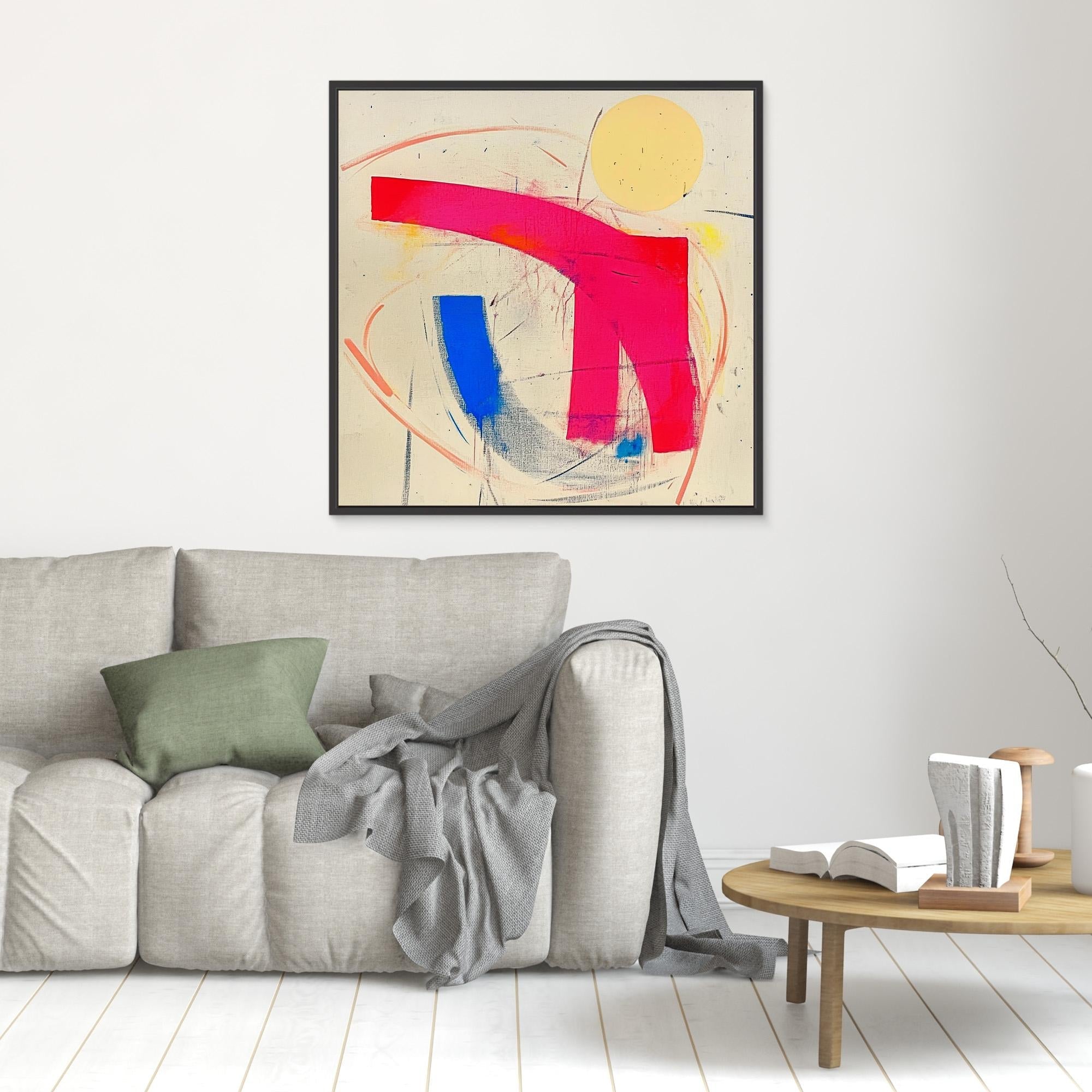 Canvas Print : Vibrant Abstract Contemporary - Minimalist Wall Art modern abstract canvas wall art by Rossetti Art – luxury interior design artwork for living room, bedroom, office – Abstract Colorful Wall Art Bold Modern Painting Contemporary Abstract Design