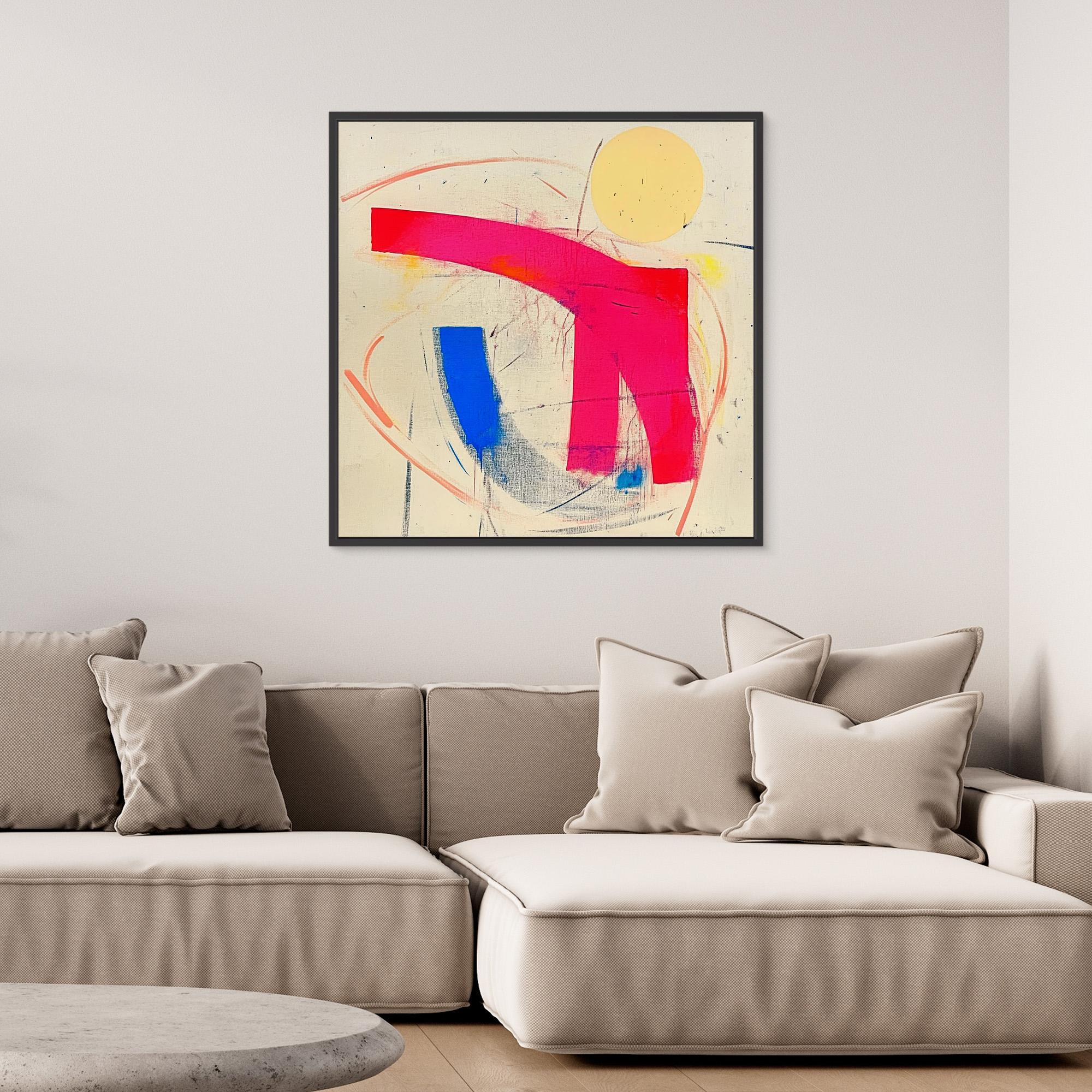 Canvas Print : Vibrant Abstract Contemporary - Minimalist Wall Art modern abstract canvas wall art by Rossetti Art – luxury interior design artwork for living room, bedroom, office – Abstract Colorful Wall Art Bold Modern Painting Contemporary Abstract Design